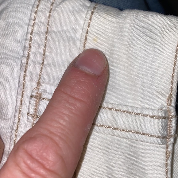 Faded Glory missy size 8 Cream skort with brown embroidered flowers. - Picture 9 of 11